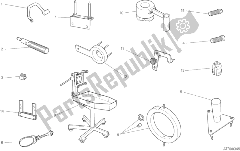 All parts for the 001 - Workshop Service Tools of the Ducati Multistrada 1260 S Pikes Peak 2018